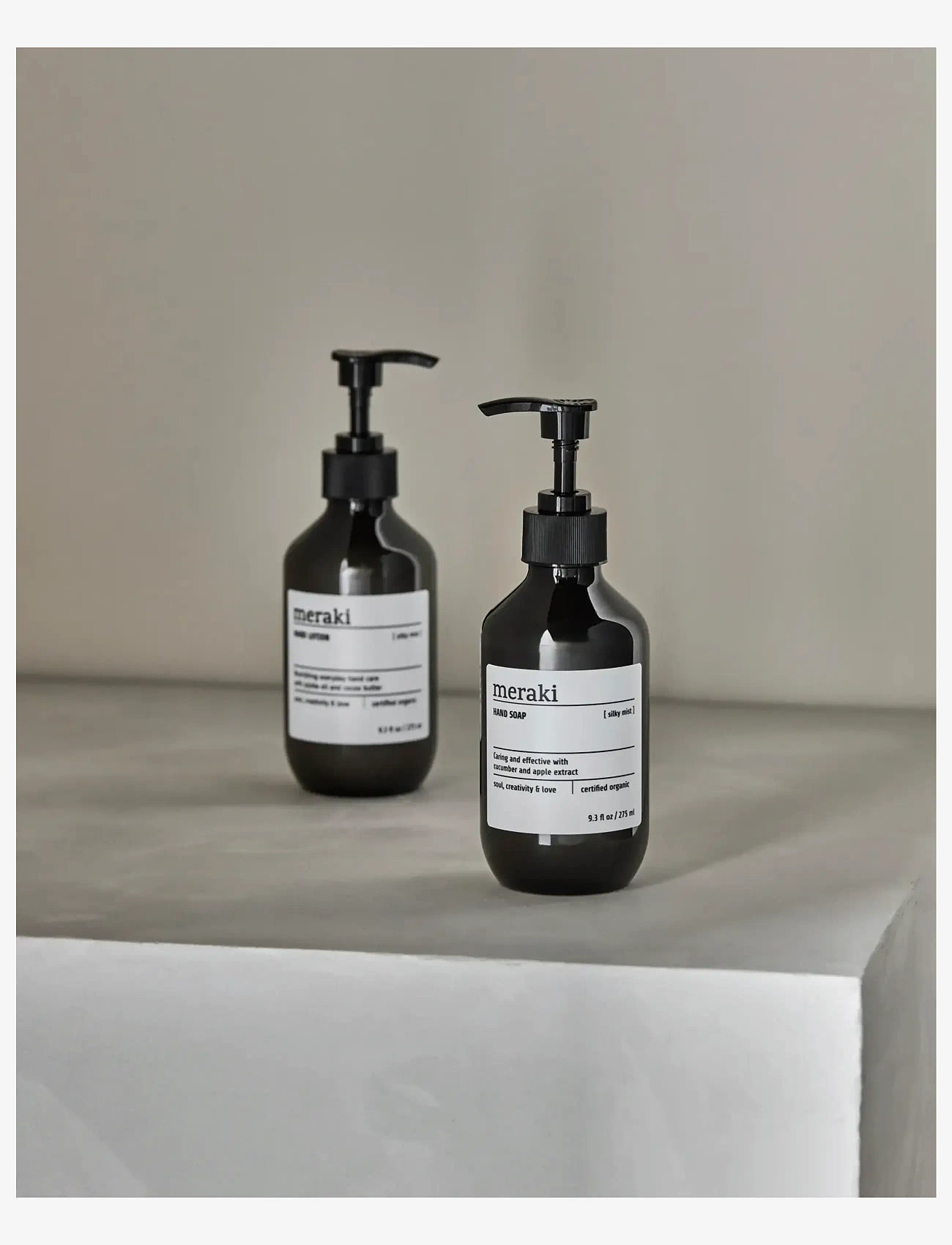 meraki - Gift box, silky mist hand soap + hand lotion, 275|275 ml|ml - til ham - grey - 3