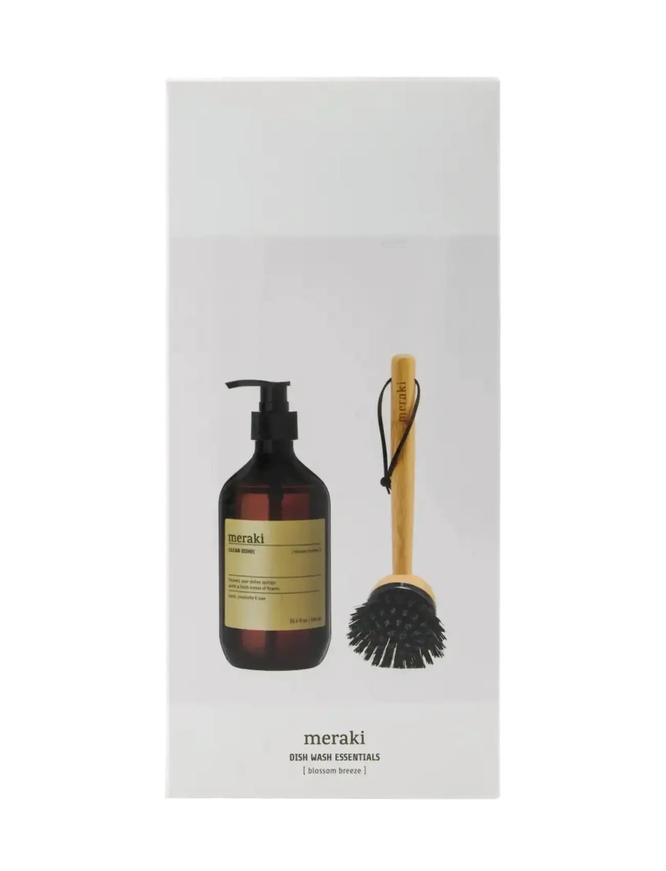 meraki Gift box, blossom breeze dish wash + dish brush nature, 490 ml - Kampaania - CLEAR / undefined