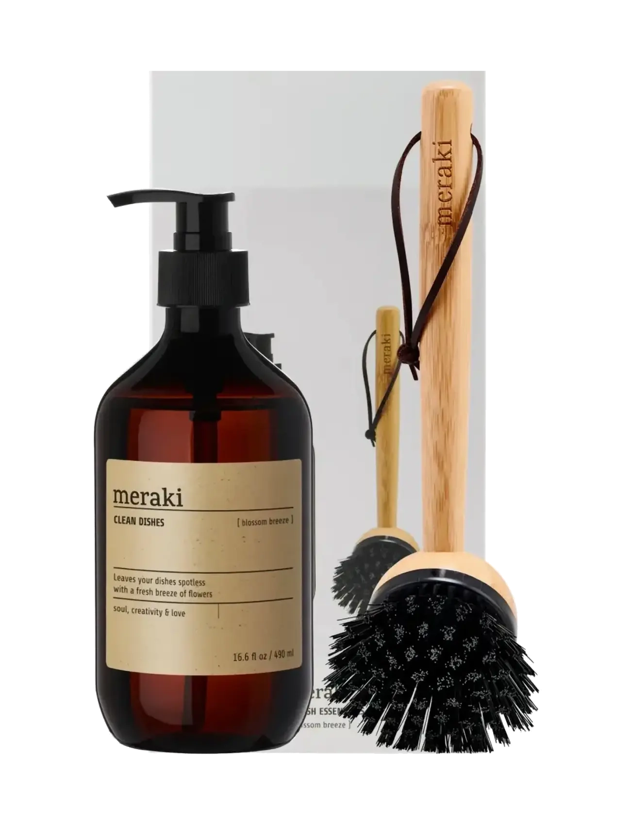 meraki - Presentask, Blossom breeze, Dish wash essentials, Vit - diskmedel - clear - 3