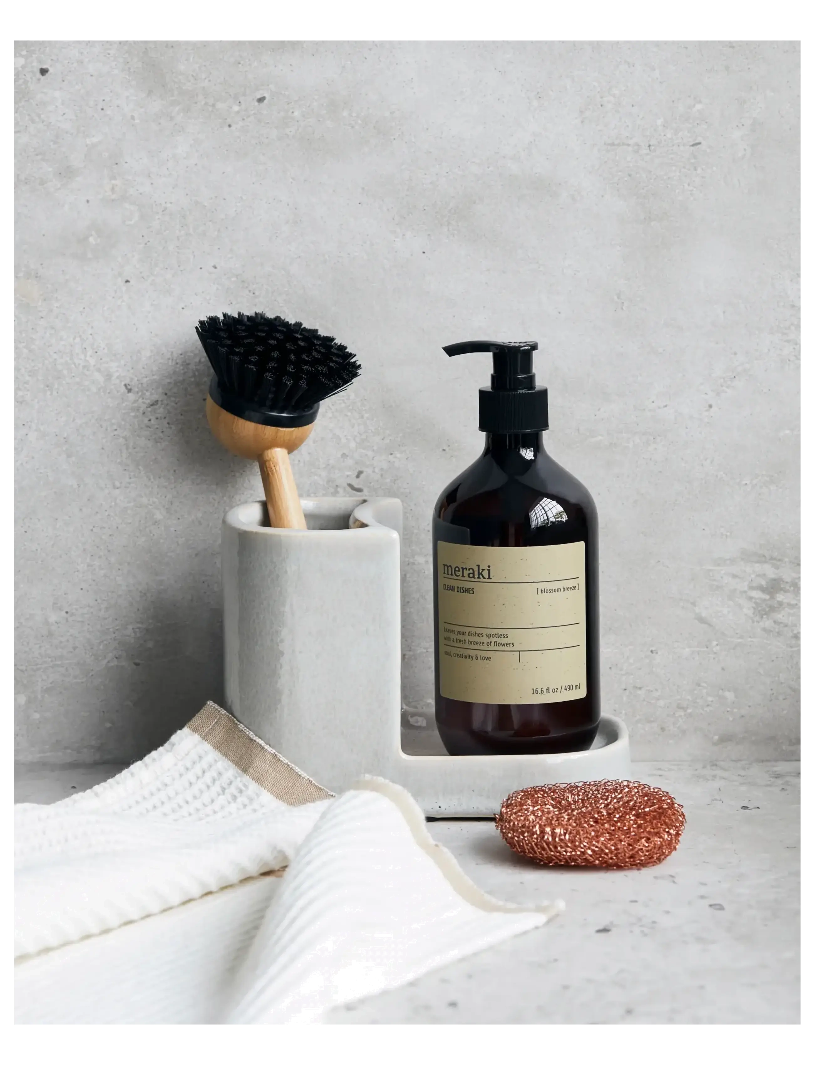 meraki - Presentask, Blossom breeze, Dish wash essentials, Vit - diskmedel - clear - 4