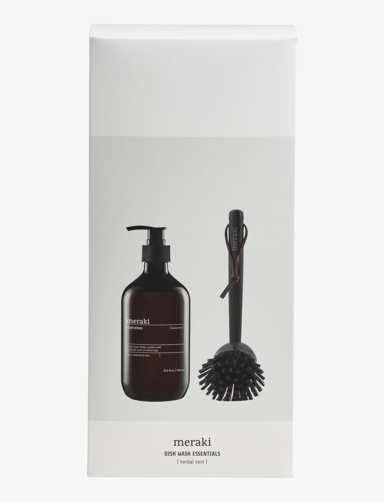 meraki - Gift box, Herbal Nest Dish Wash + D - opvaskemiddel - clear - 2