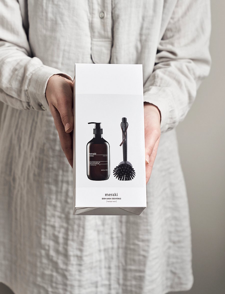 meraki - Gift box, Herbal Nest Dish Wash + D - uppþvottalögur - clear - 4