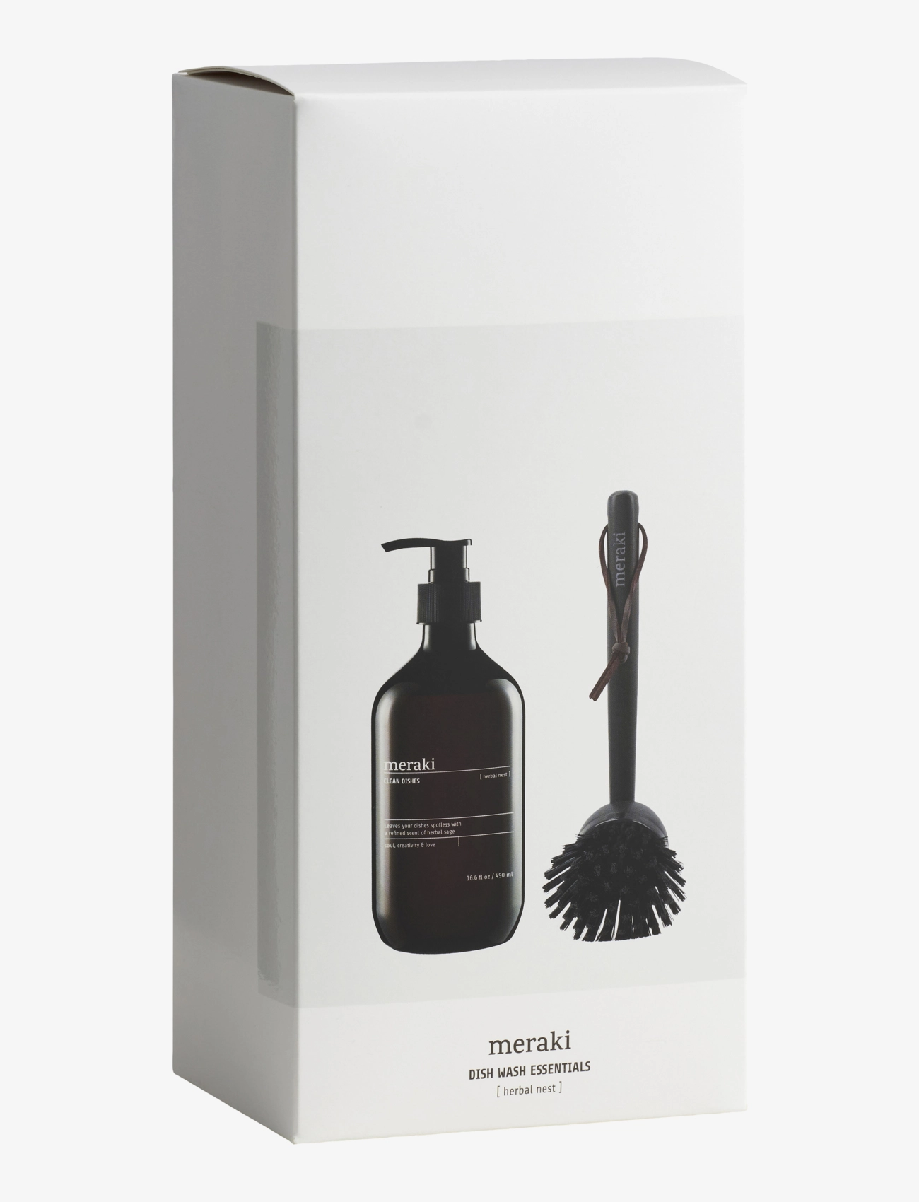 meraki - Gift box, Herbal Nest Dish Wash + D - opvaskemiddel - clear - 3