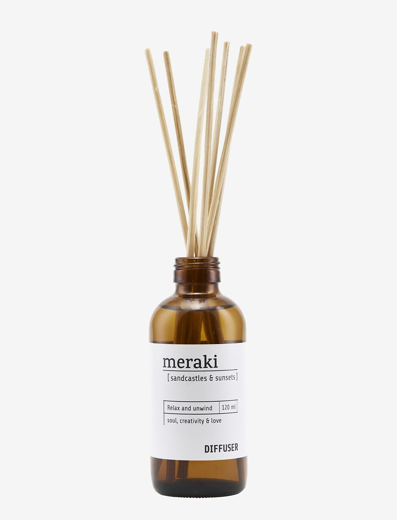 meraki - Diffuser w. 7 sticks, Sandcastles & Sunsets - doftpinnar - no coluor - 1