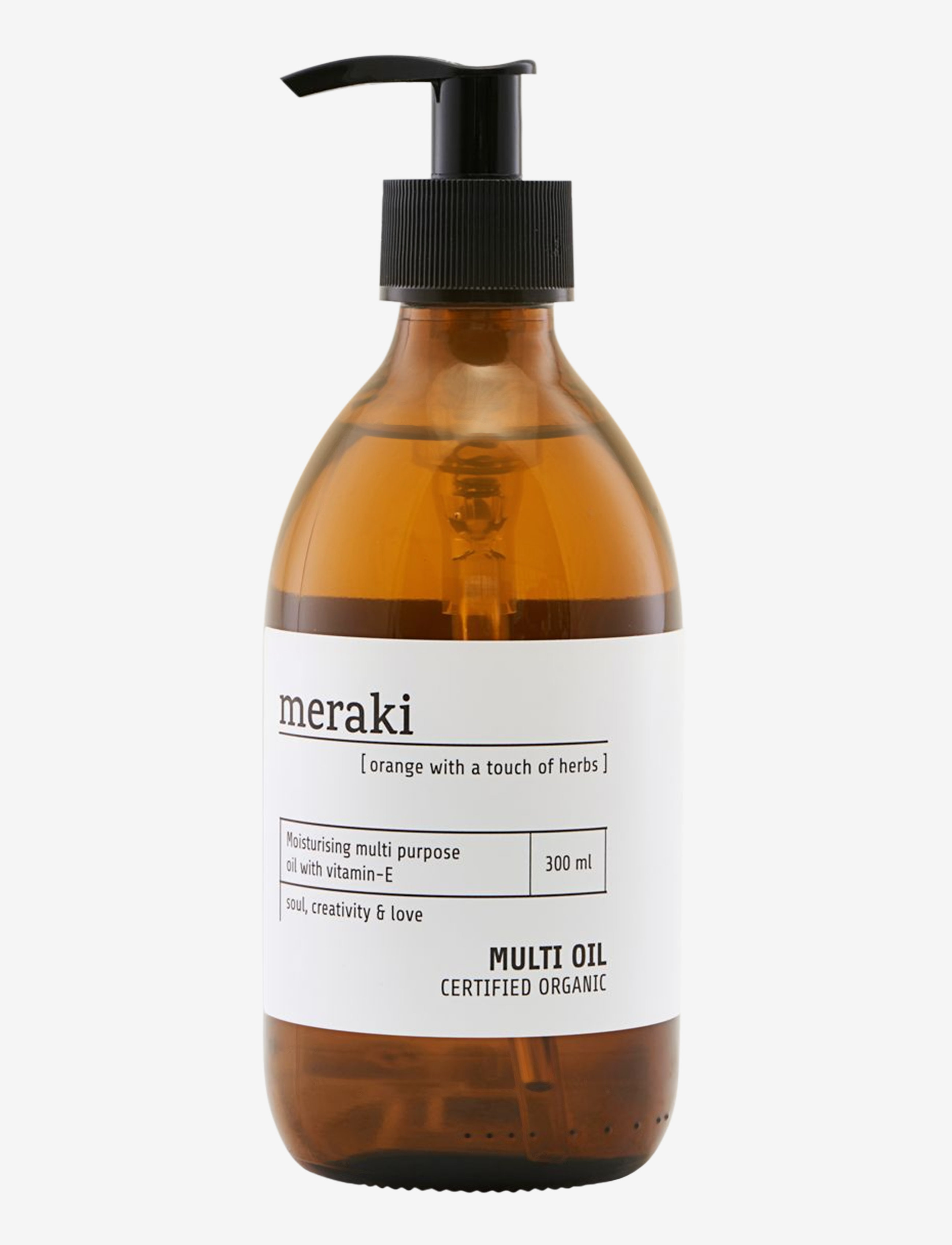 meraki Body Oil, Orange & Herbs, 300 Ml, Body Vinegar & Dressing Bottless, Nude, Str: 300 ml