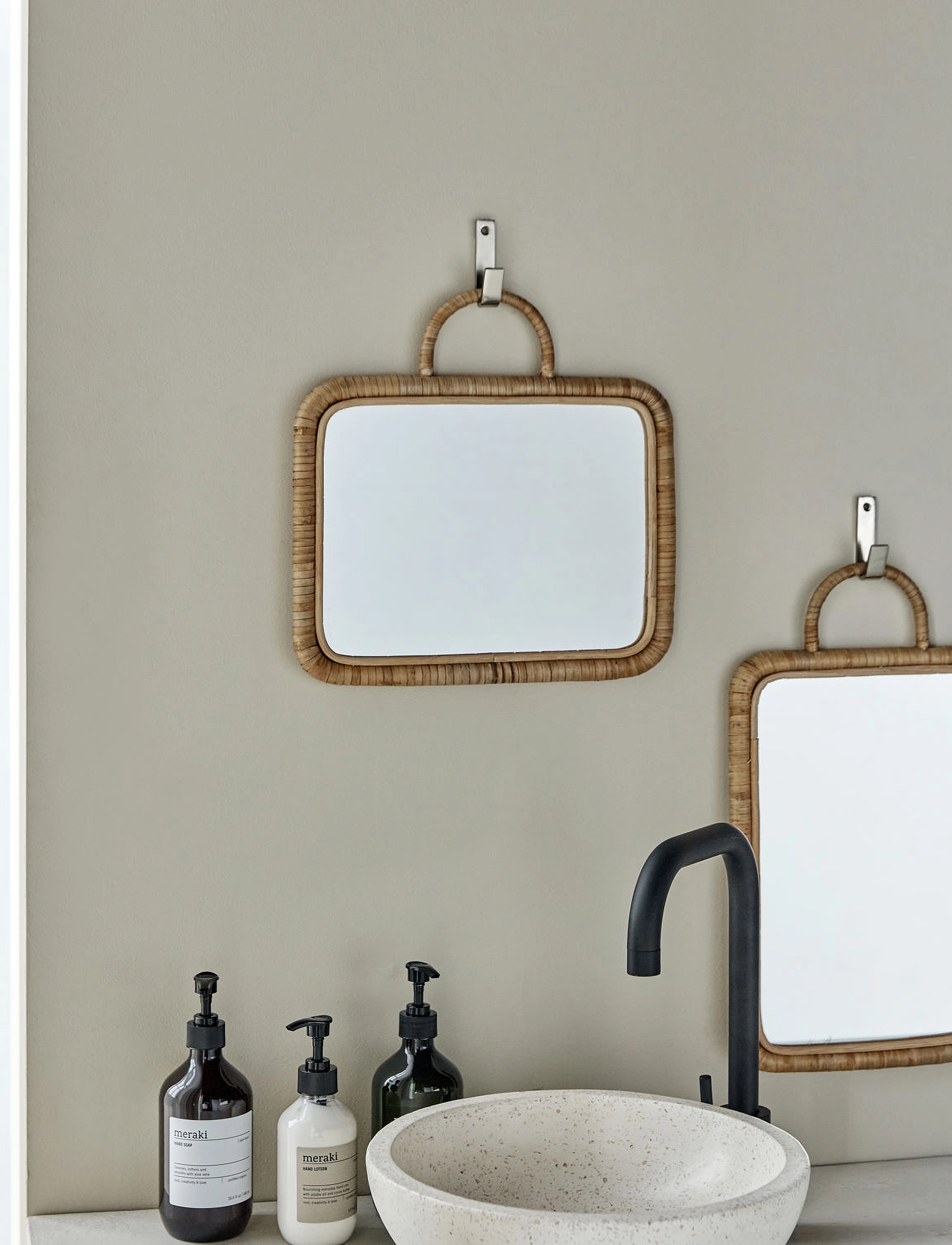 meraki Mirror, Mkbaki, Natural, One Size, Badeværelsesinteriør > Badeværelsesspejle, Unisex