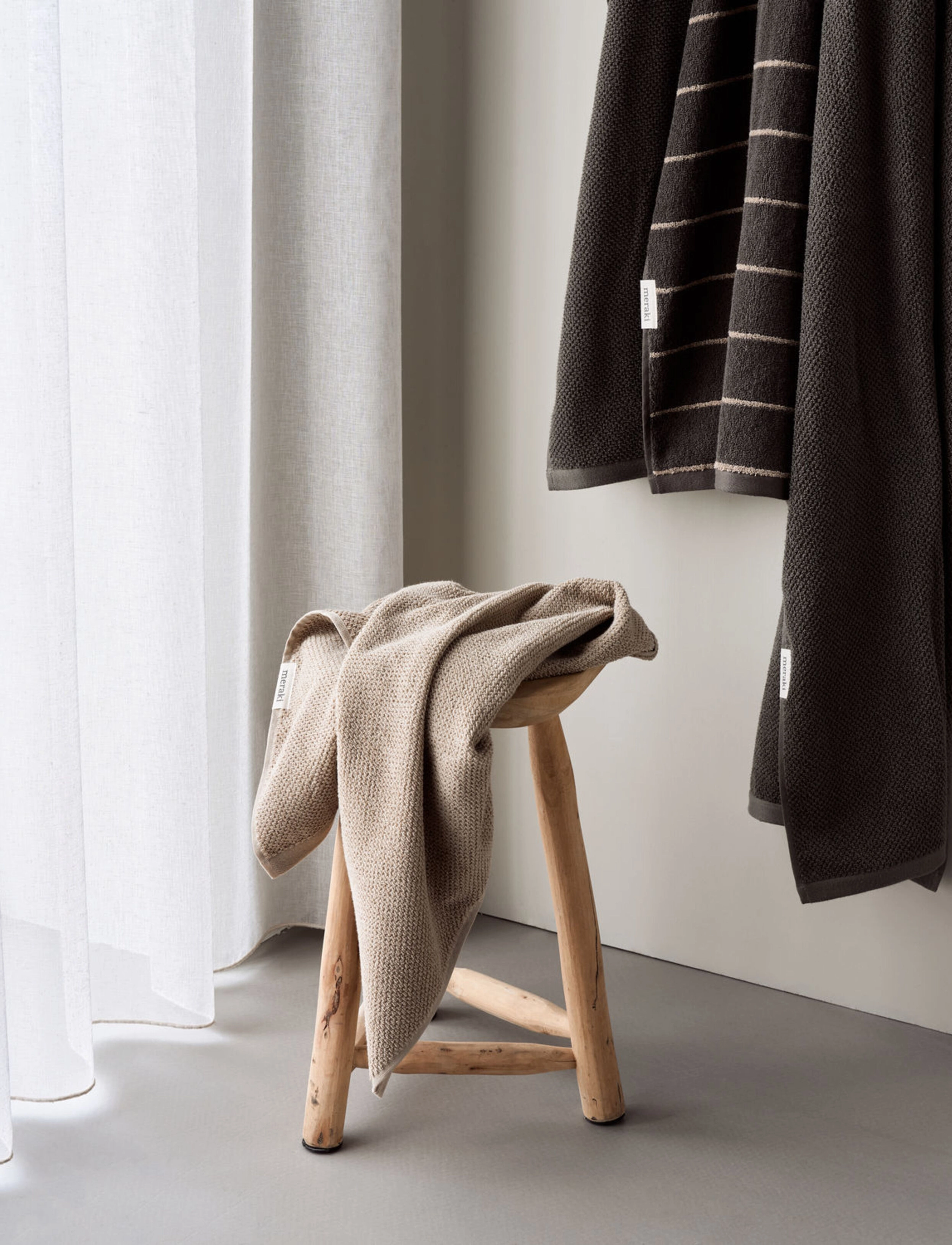 meraki Håndklæde, Mksolid, Safari, One Size, Beige, Håndklæder Og Badehåndklæder > Håndklæder, Unisex