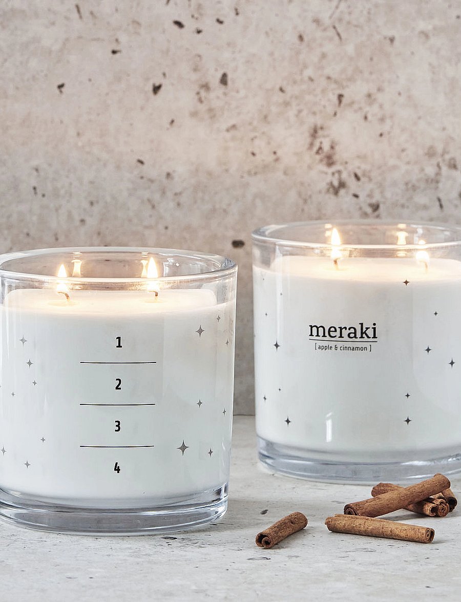 meraki - Scented candle, Advent, anjou pear - white - 0