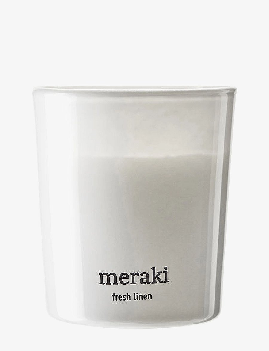 meraki - Scented candle, Fresh Linen, 60|60 - white - 4