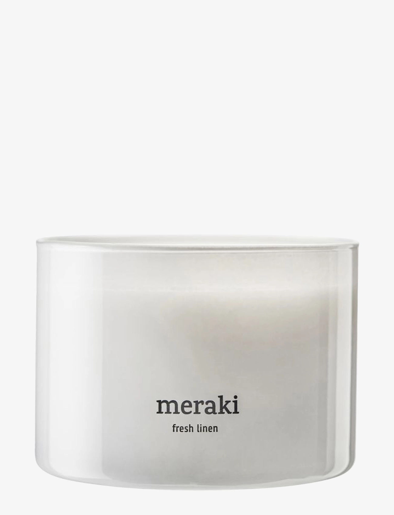 meraki Duftlys, Fresh Linen, Scented Candles, Hvid, Str: ONE SIZE