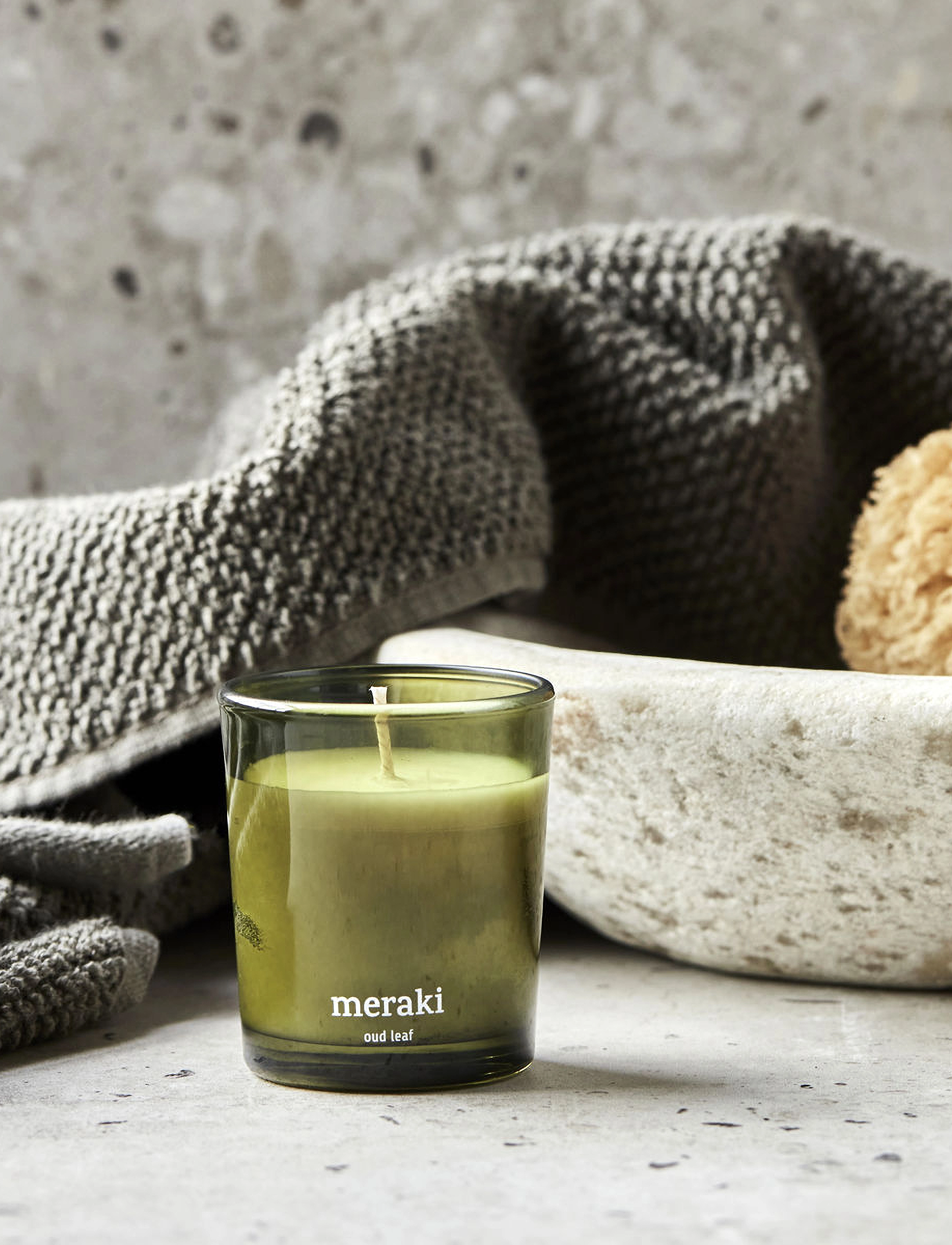 meraki Duftlys, Oud Leaf, One Size, Green, Hjem > Duftlys, Dame