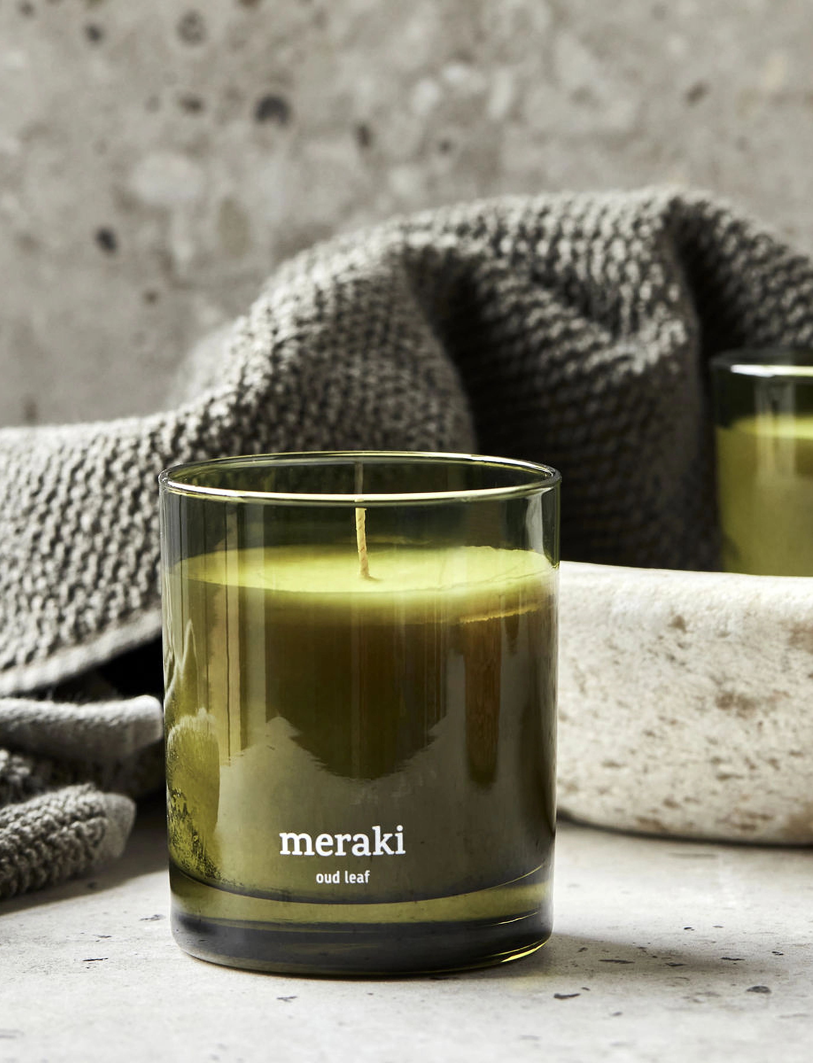 meraki Duftlys, Oud Leaf, One Size, Green, Hjem > Duftlys, Dame