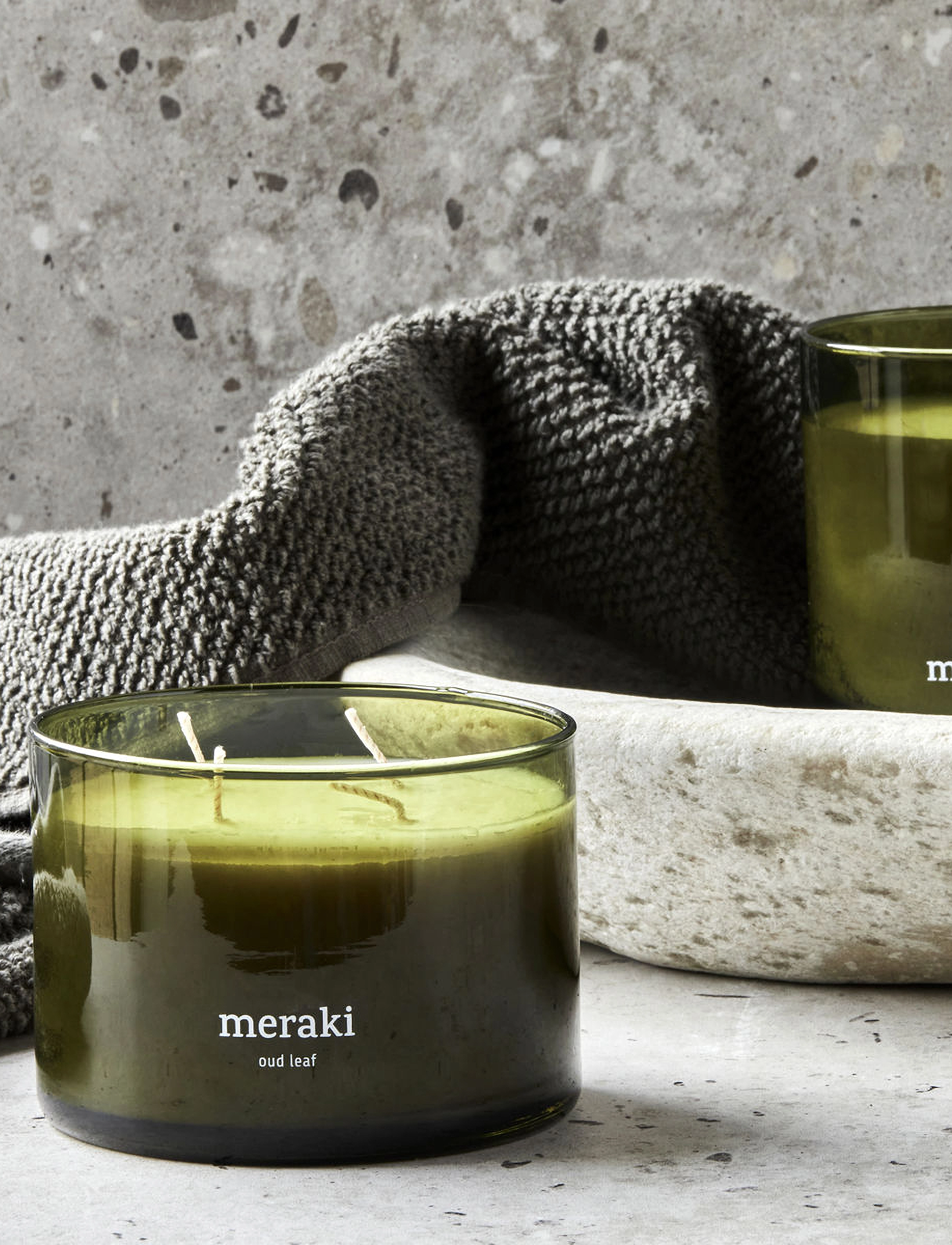 meraki Duftlys, Oud Leaf, One Size, Green, Hjem > Duftlys, Dame