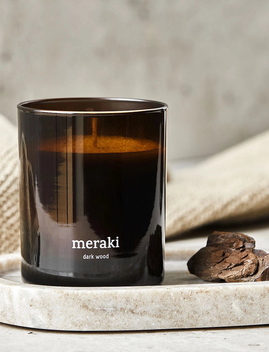 meraki - Scented candle, Dark Wood, 200 g - brown - 0