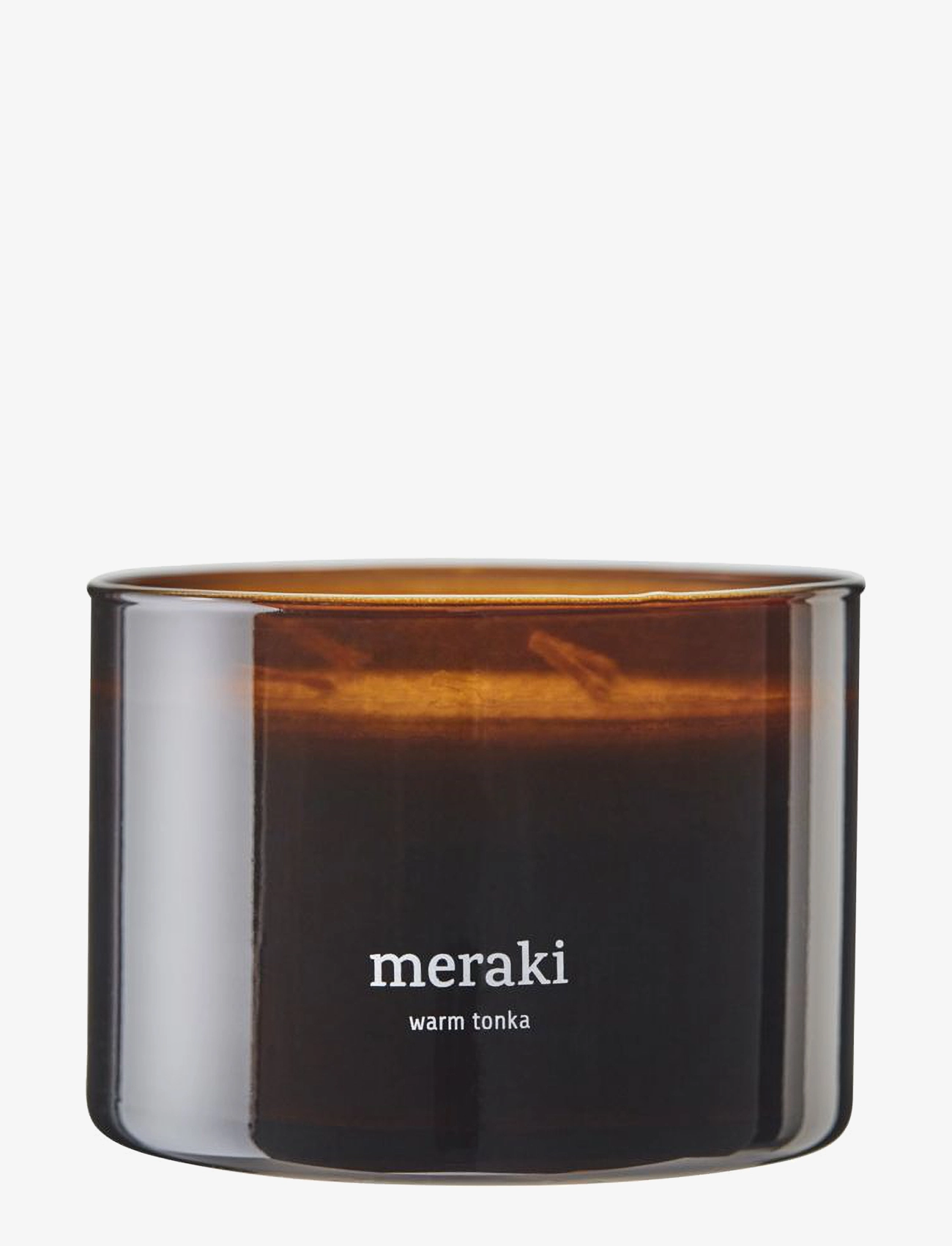 meraki Scented candle, Warm tonka - Kingitused - BROWN / clear