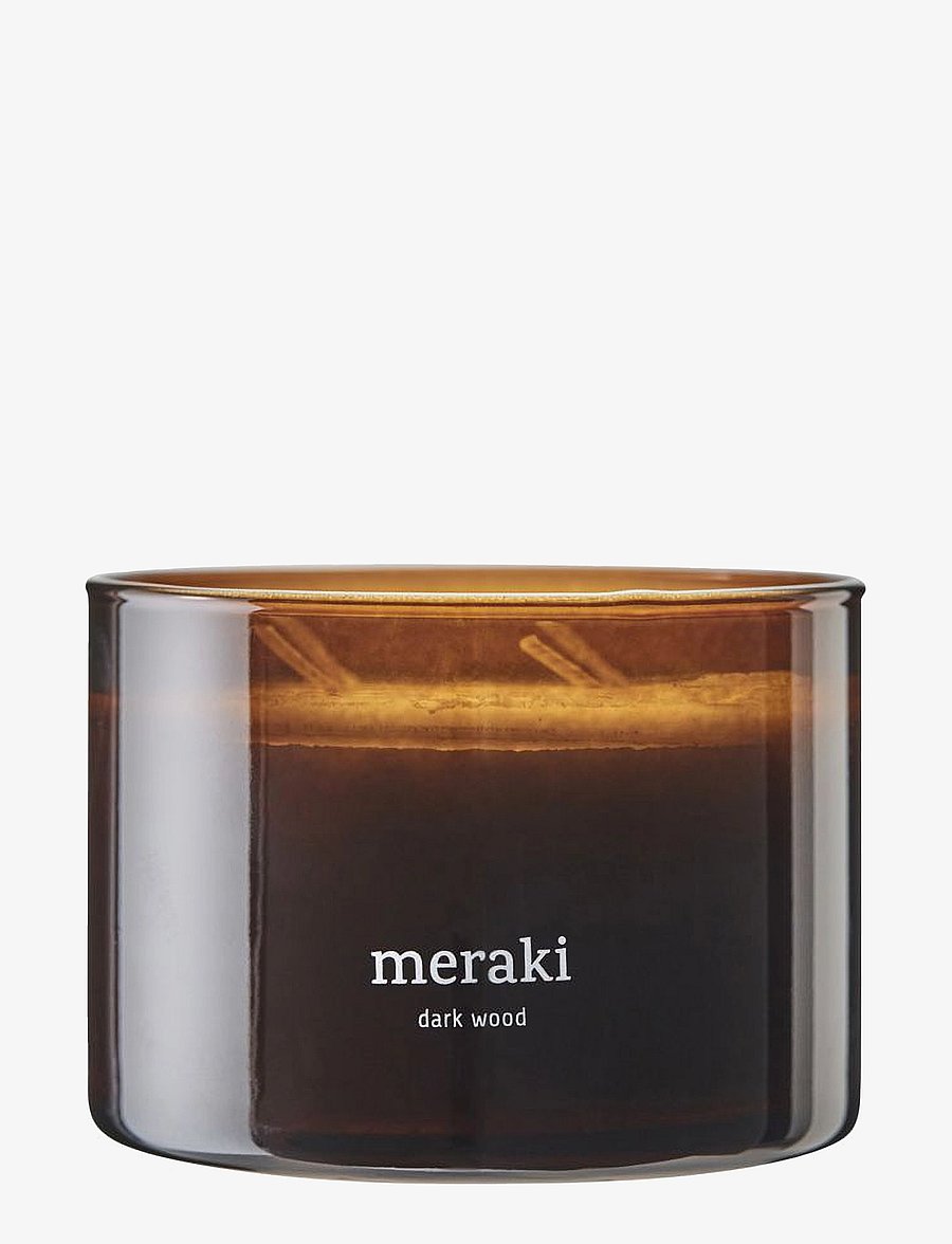 meraki - Scented candle, Dark Wood, 340 g - brown - 1