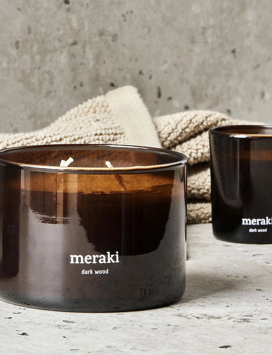 meraki - Scented candle, Dark Wood, 340 g - brown - 0