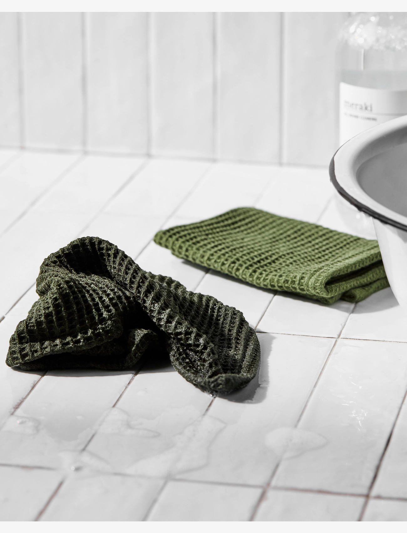 meraki - Dish cloth, MKGreen, Green - disktrasor & diskborstar - green - 2