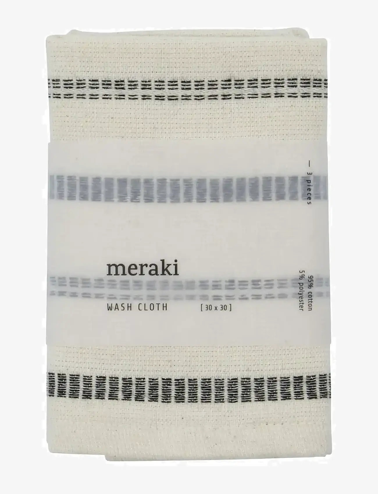 meraki - Wash cloth, MKTrue, Off-white, Blac - karklude & opvaskebørster - off-white, black - 1