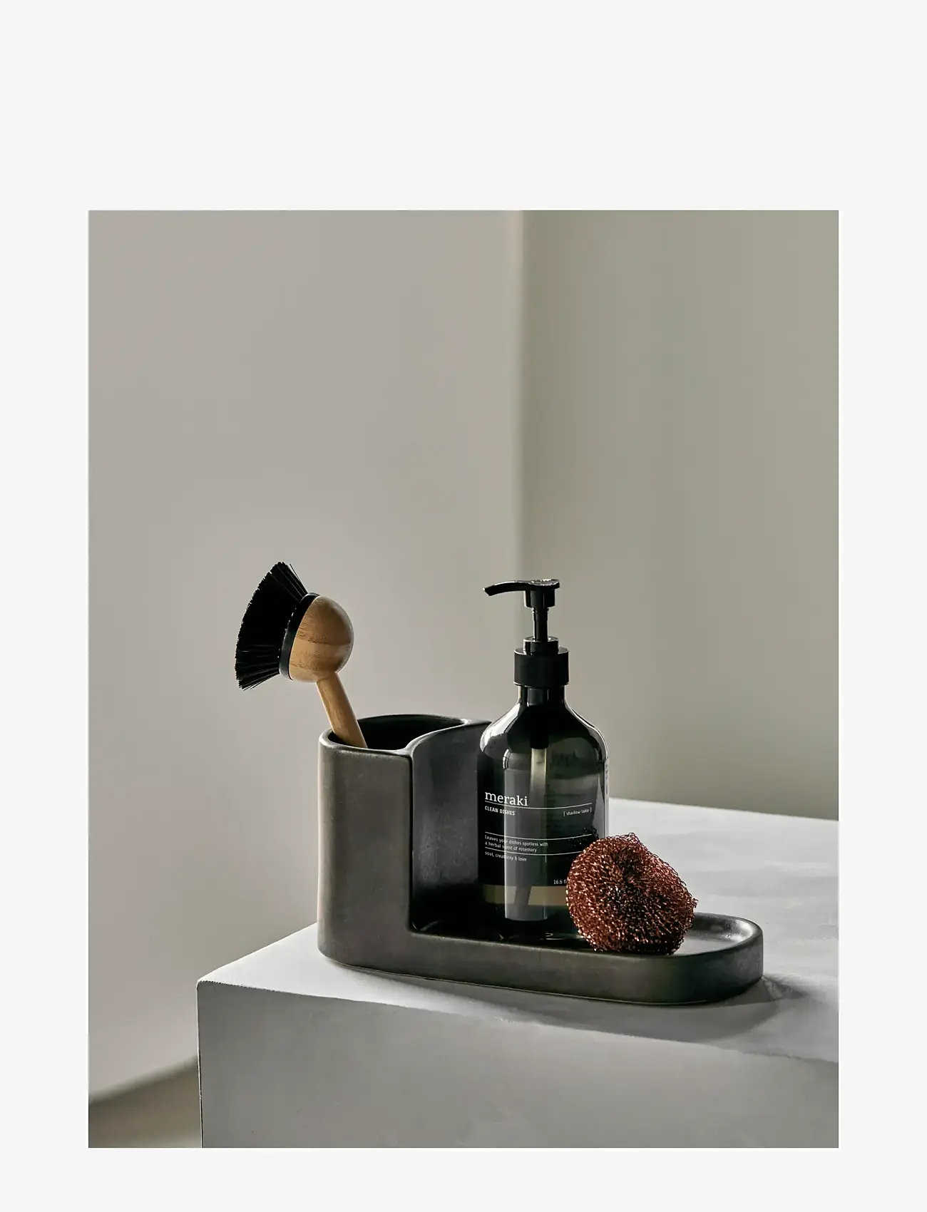 meraki - Brush and soap holder, MKDatura, Dark grey - nordiske mærker - dark grey - 2