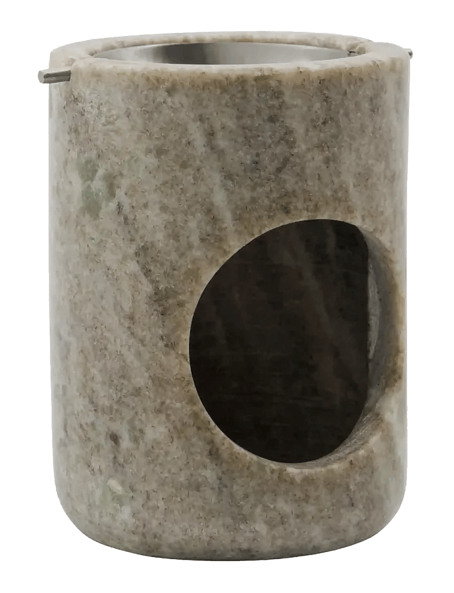 meraki - Oil burner, MKMarble, Beige, Silver - Õlilambid - beige - 1