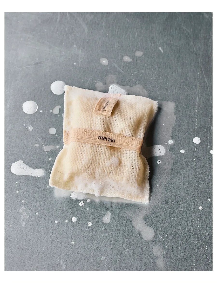 meraki - Bath mitt, Eucalyptus, 140 g - keha koorimine - beige - 0