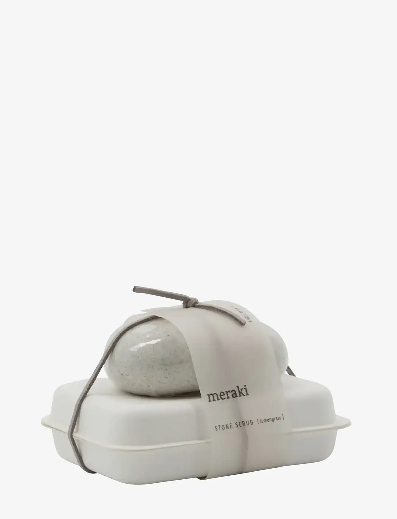 meraki - Stone scrub, Lemongrass, 100 g - skrúbbar - líkami - beige - 1
