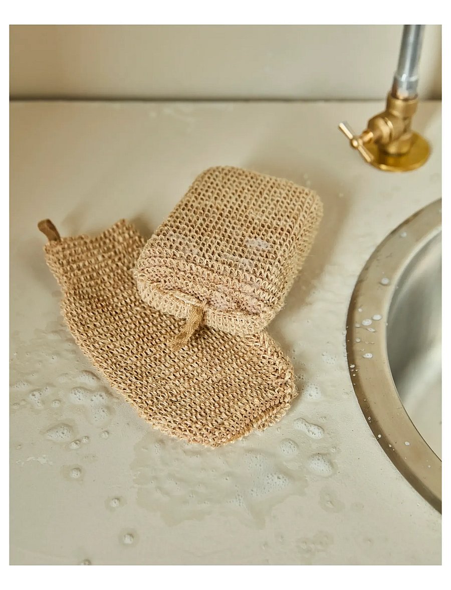 meraki - Sponge and exfoliating glove, MKJut - keha koorimine - nature - 0