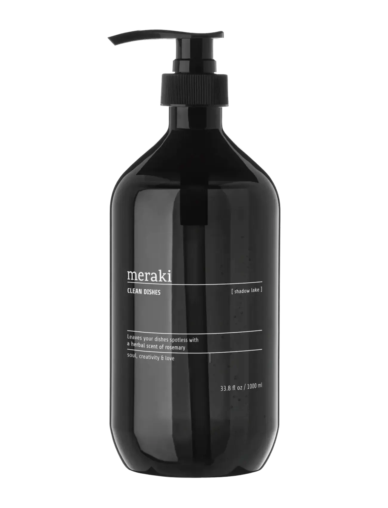 meraki Dish wash, Shadow lake, 1000 ml - Uppþvottalögur - BLACK / clear