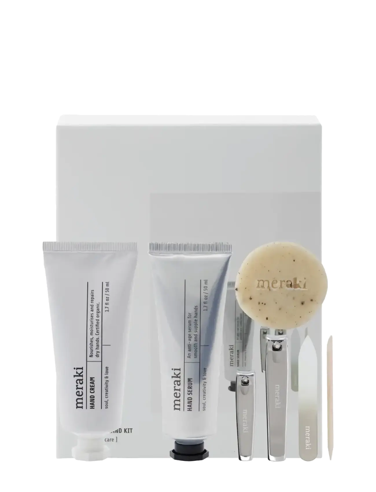meraki - Gift box, Hand Cream + Hand Serum + - til ham - white - 2