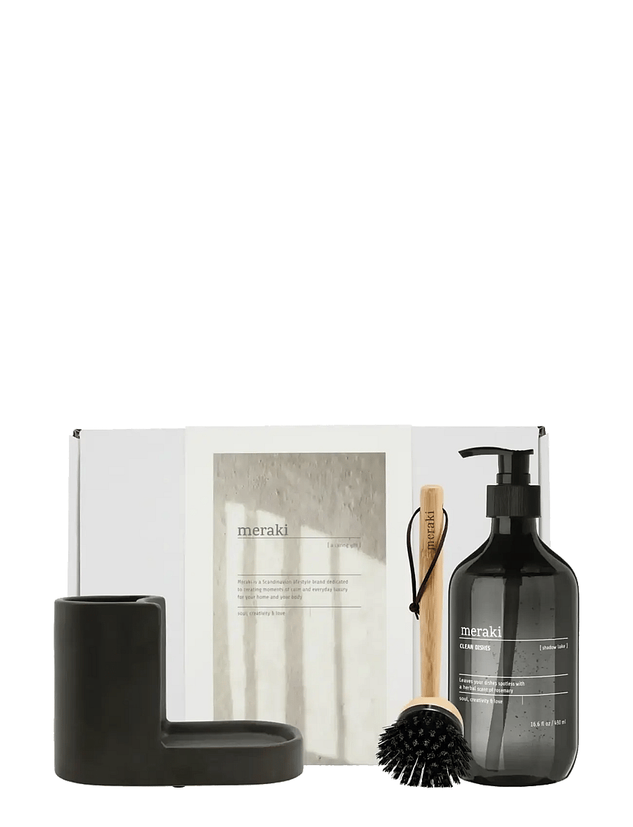 meraki - Gift box, Dark Grey Holder + Nature - giftset - grey - 1