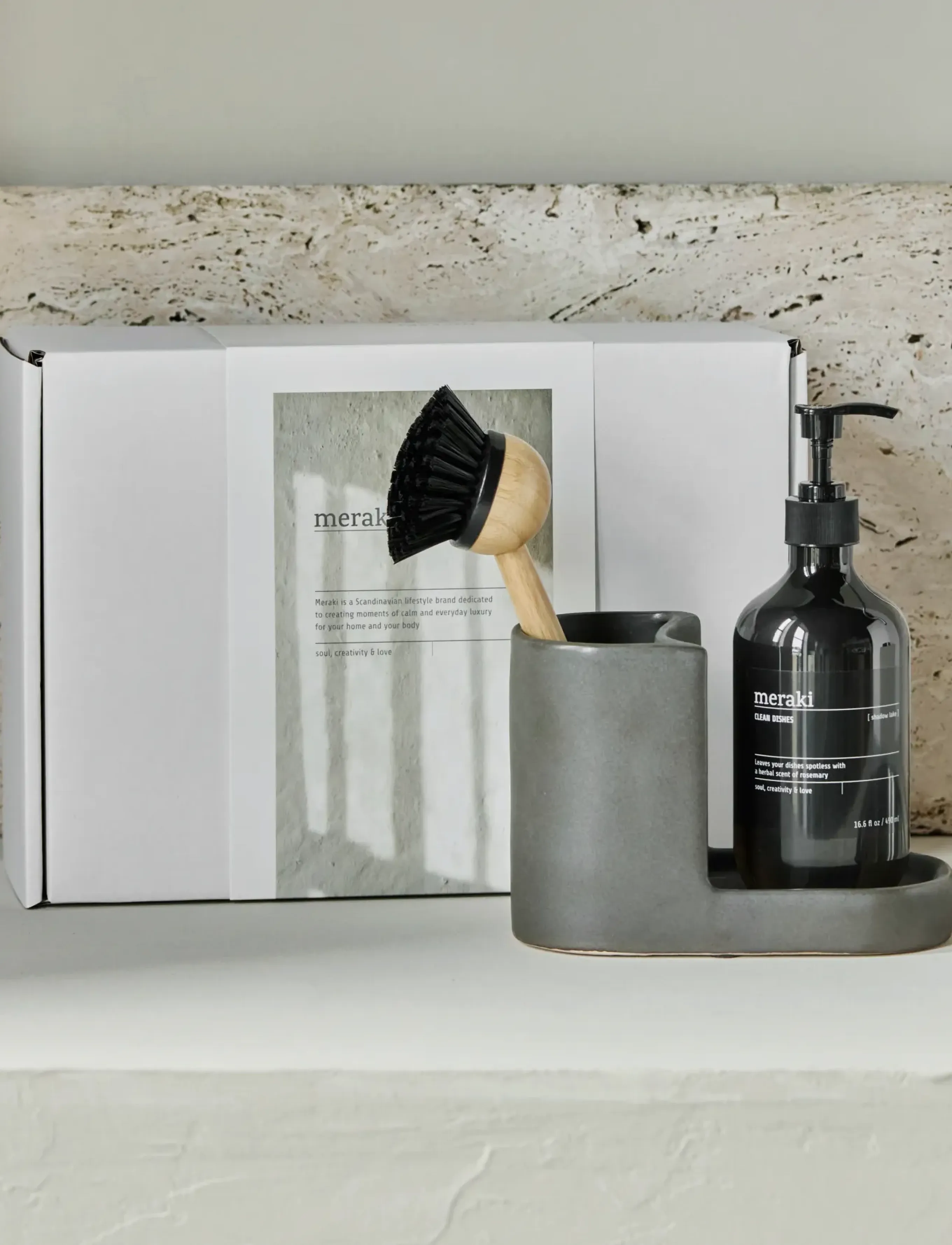 meraki Gift Box, Dark Grey Holder + Nature, One Size, Nude, Hjem > Rengøringsprodukter, Dame