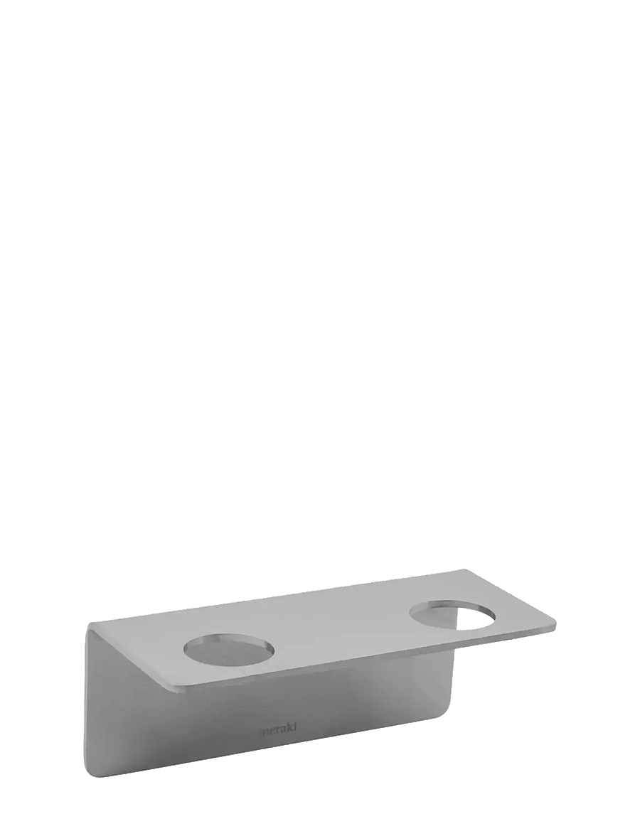 meraki - Bottle hanger 2 holes, MK, Brushed - riidepuud - silver - 1