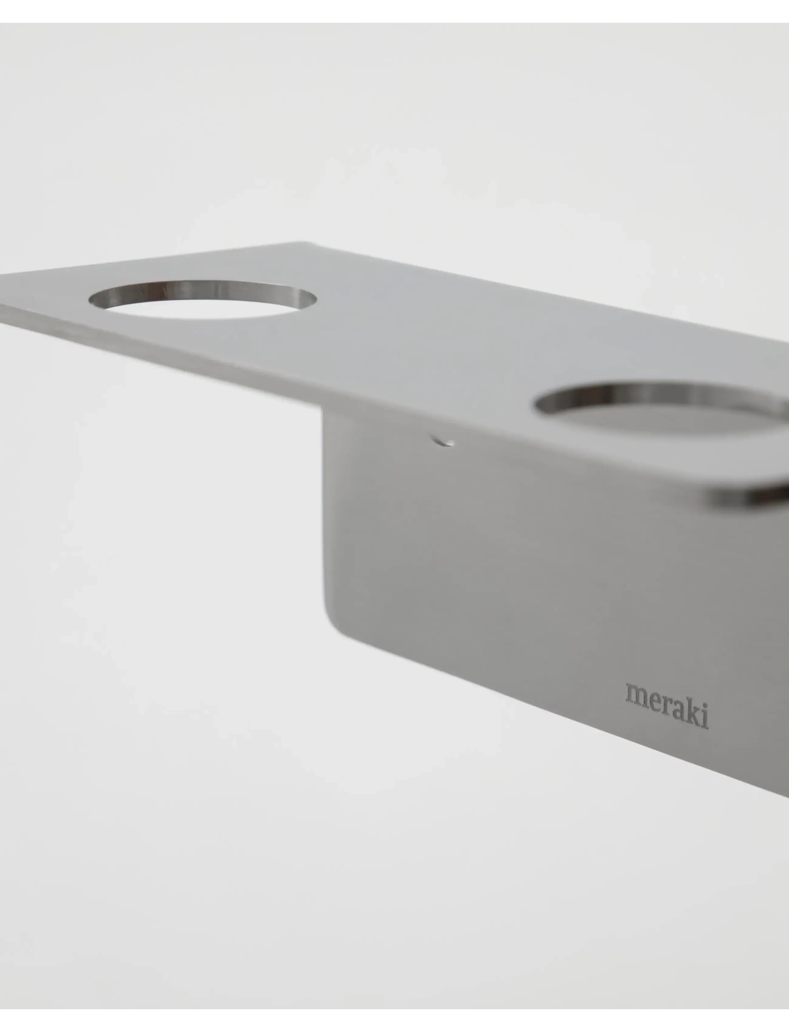 meraki - Bottle hanger 2 holes, MK, Brushed silver finish - galgar - silver - 2