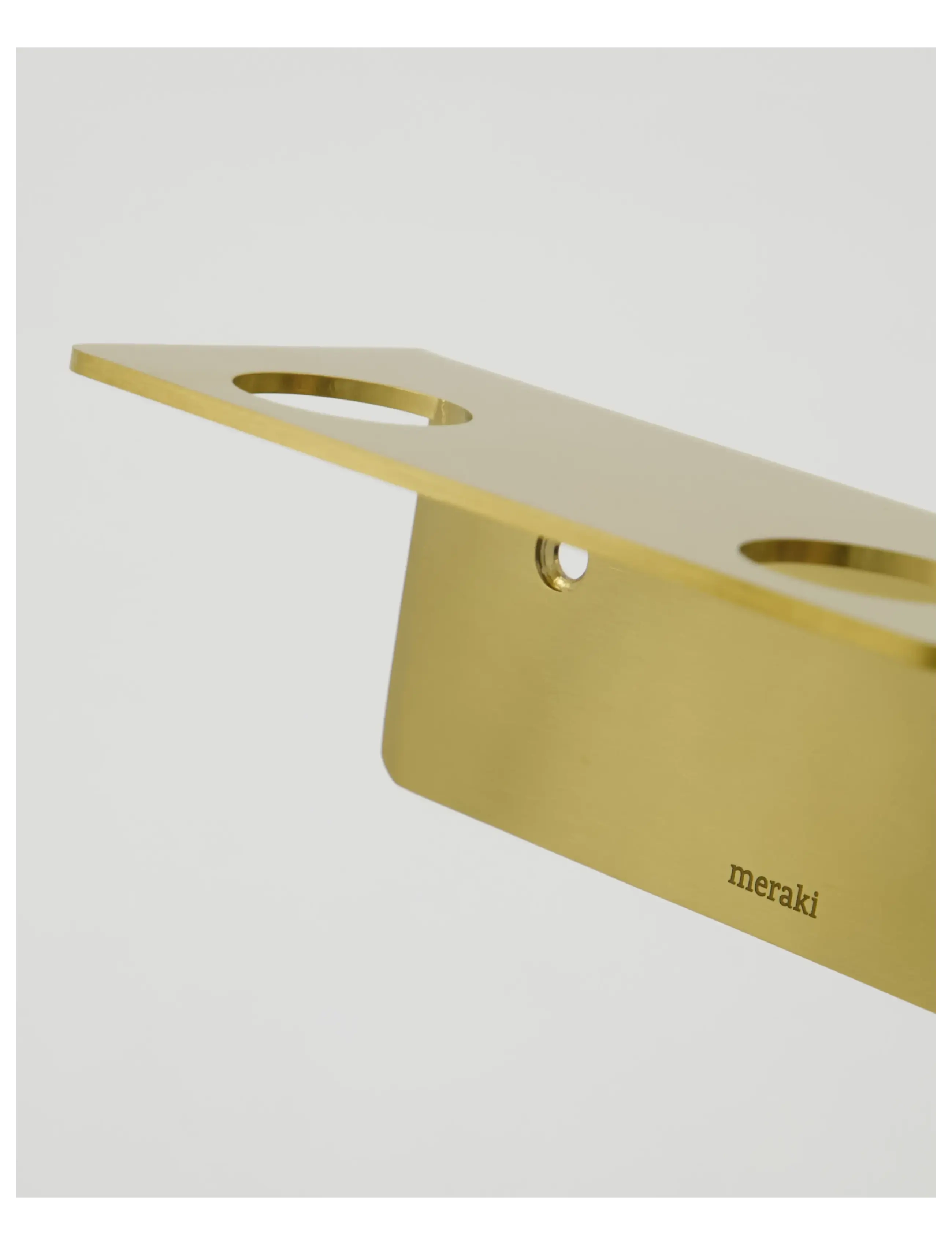 meraki - Bottle hanger 2 holes, MK, Brushed brass finish - hyllor - gold - 2