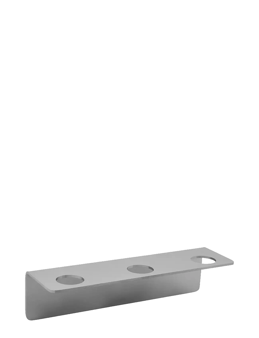 meraki - Bottle hanger 3 holes, MK, Brushed silver finish - silver - 1