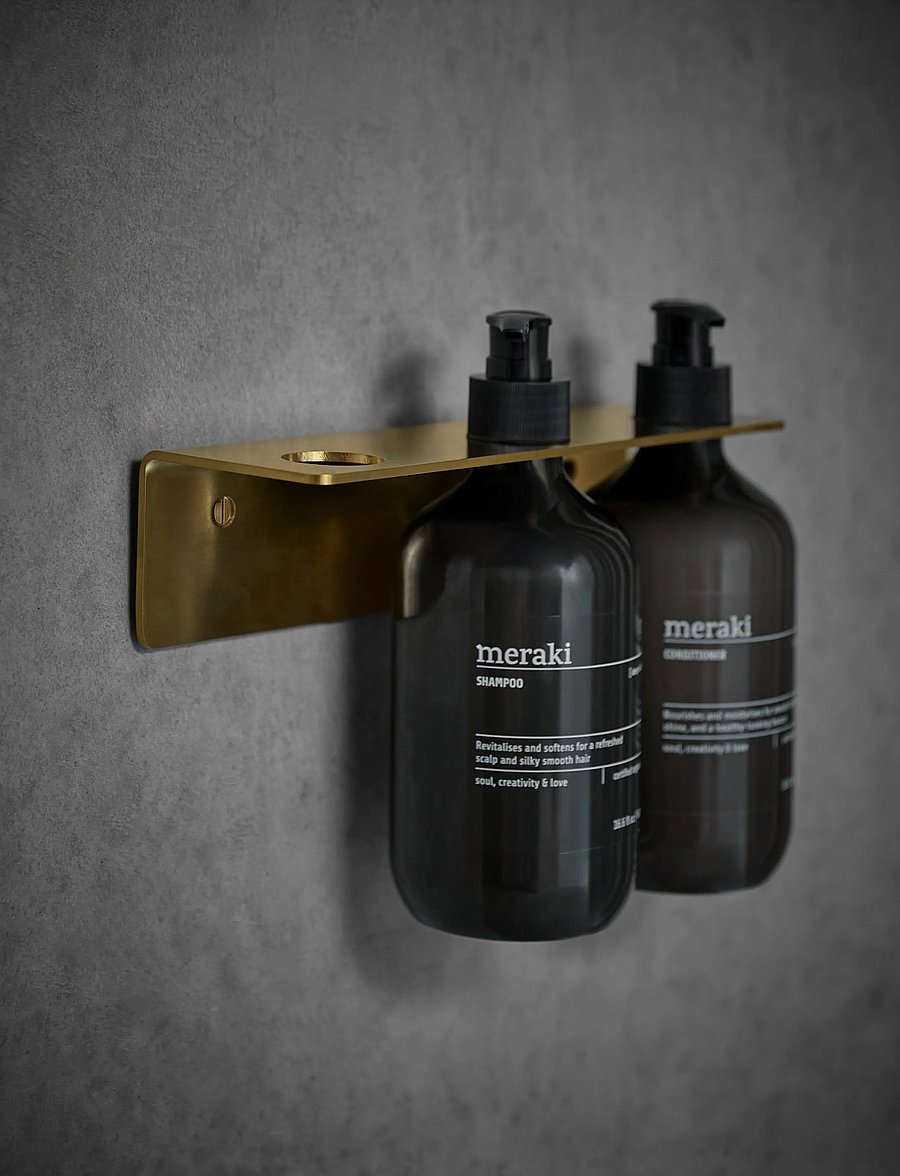 meraki - Bottle hanger 3 holes, MK, Brushed - riiulid - gold - 0