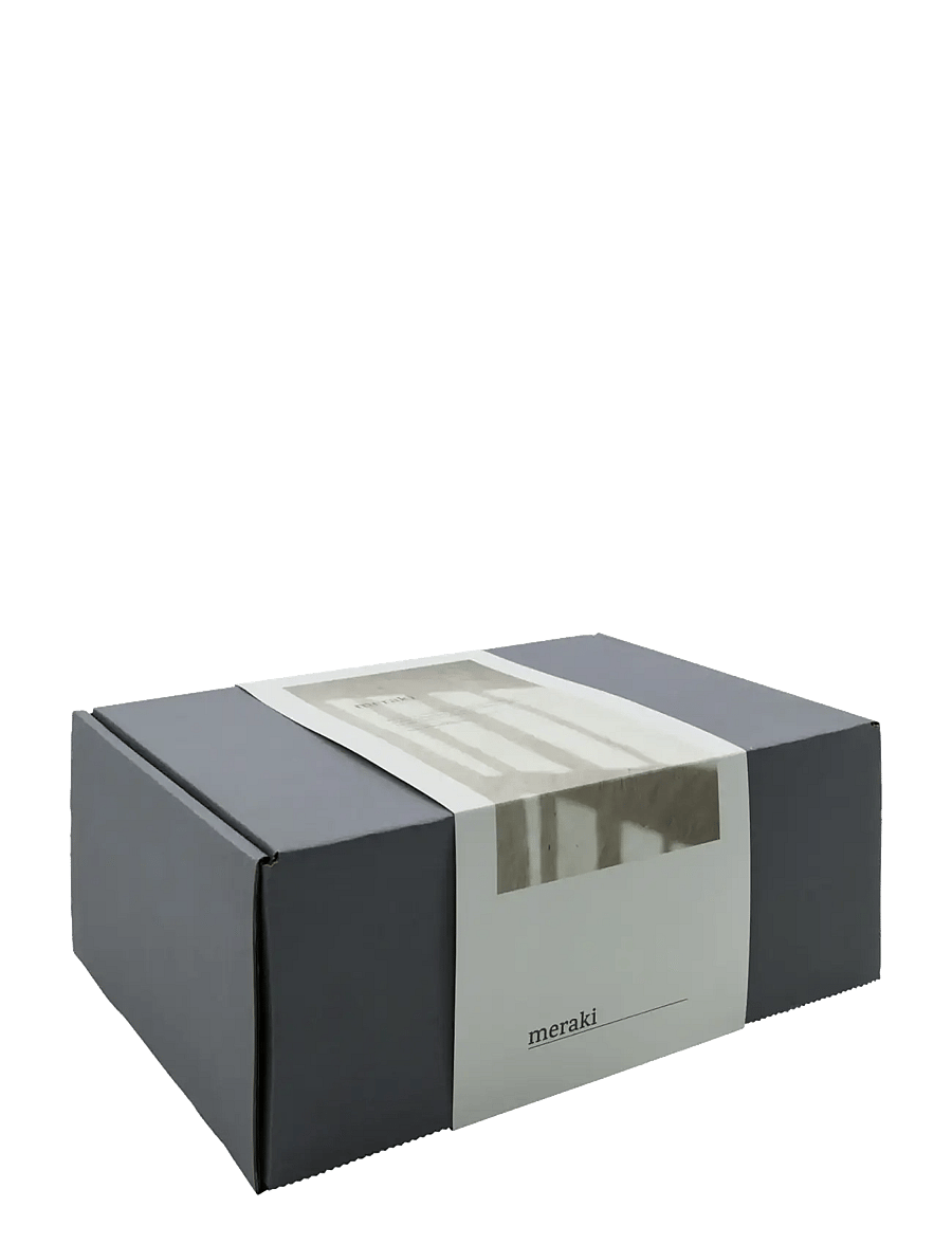 meraki - Gift box, Grey Holder + Nature Brus - nõudekuivatusrestid - white - 2