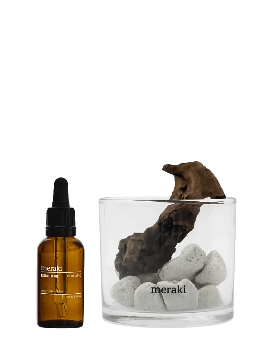meraki - Diffuser, MKLavastone & wood - Herb - fragrance - clear - 1