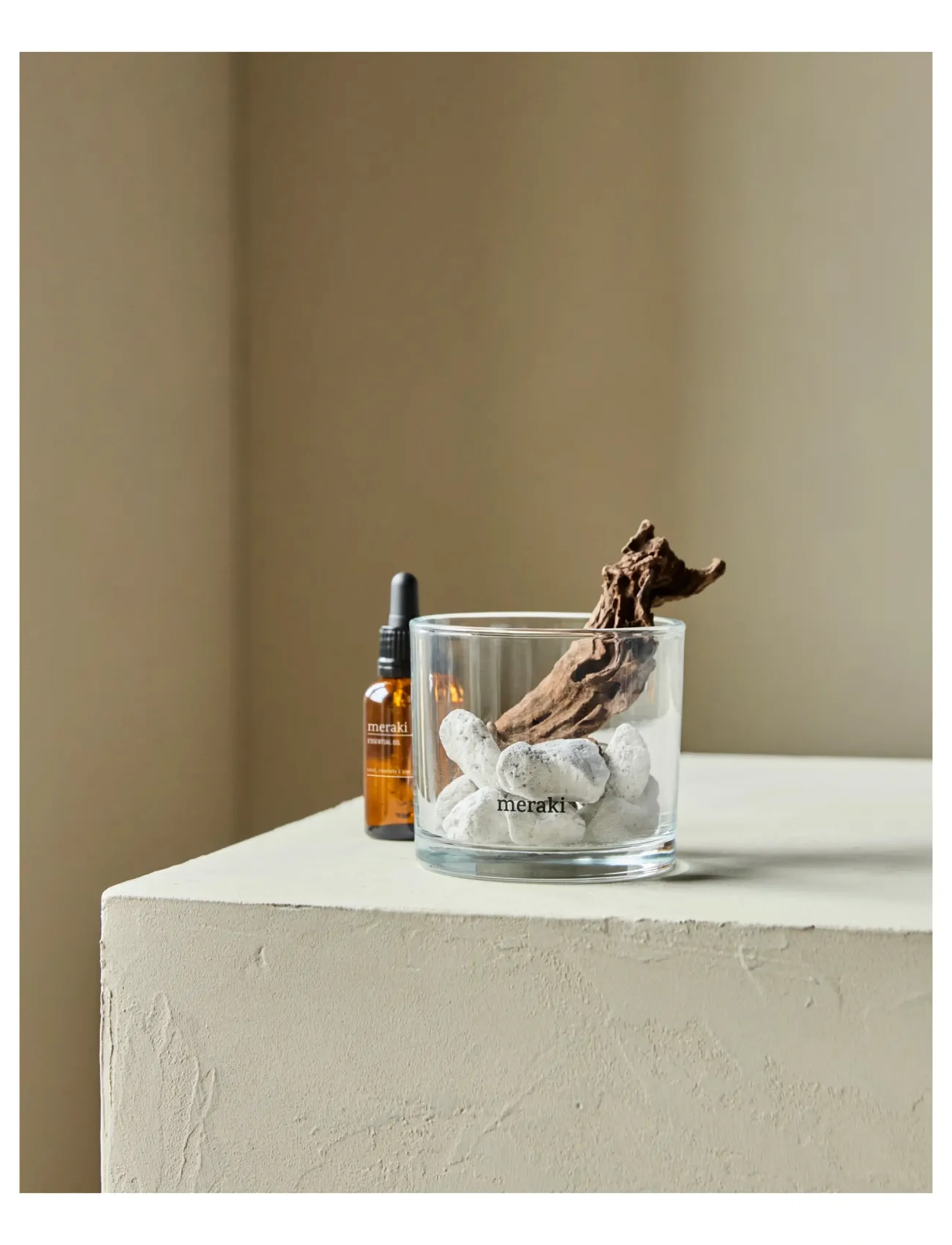 meraki Diffuser, Mklavastone & Wood - Herb, 30 ml, Nude, Candlesticks & Tealight Holders > Oil Lamps, Unisex