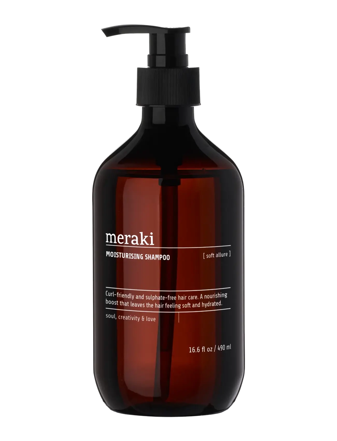 meraki Moisturising shampoo, Soft Allure, 490 ml - Hårpleje - BROWN / clear