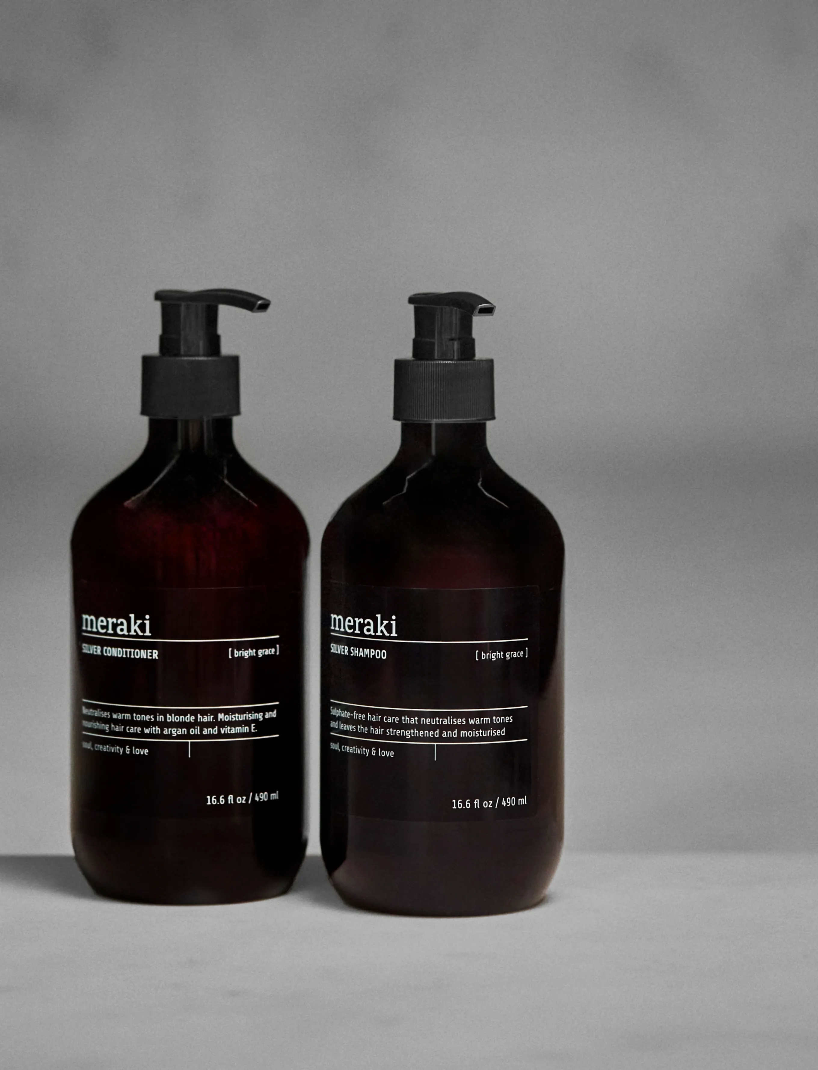 meraki - Silver conditioner, Bright Grace, 490 ml - silverbalsam - brown - 2