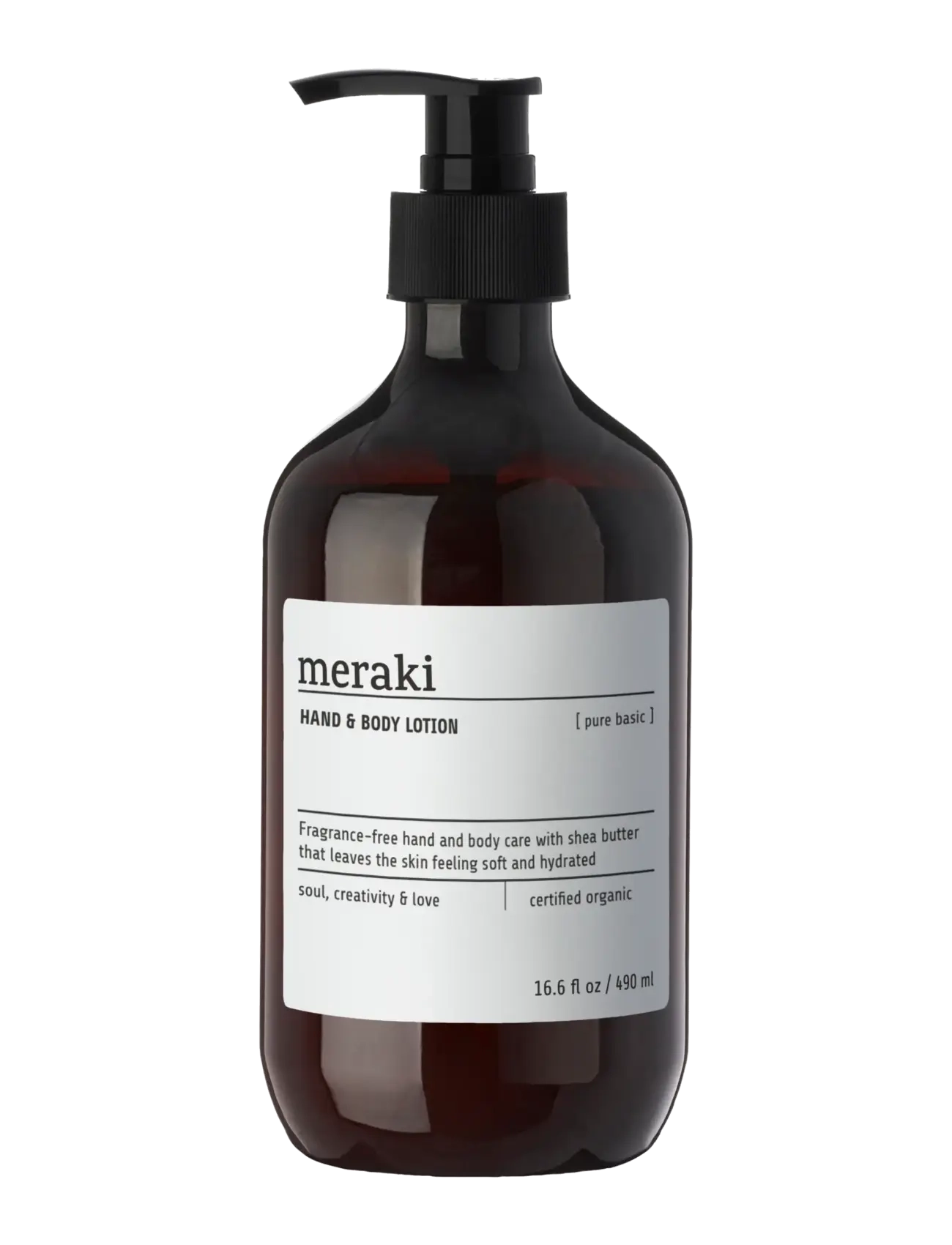 meraki Hand & body lotion, Pure Basic, 490 ml - Meraki - BROWN / clear