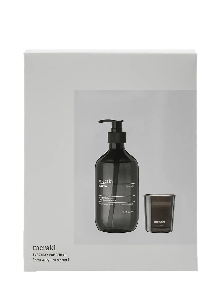 meraki - Gift box, Deep Valley Handsoap + Scented Candle Amber Dust, 490|60 ml|g - white - 0