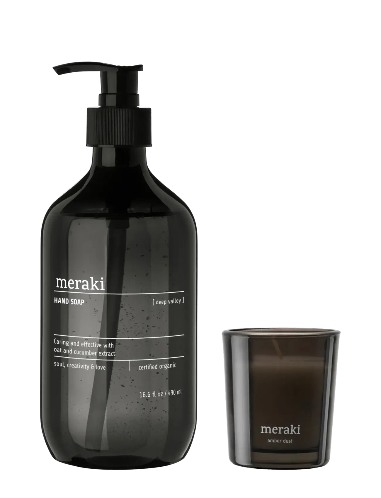 meraki - Gift box, Deep Valley Handsoap + Scented Candle Amber Dust, 490|60 ml|g - white - 2