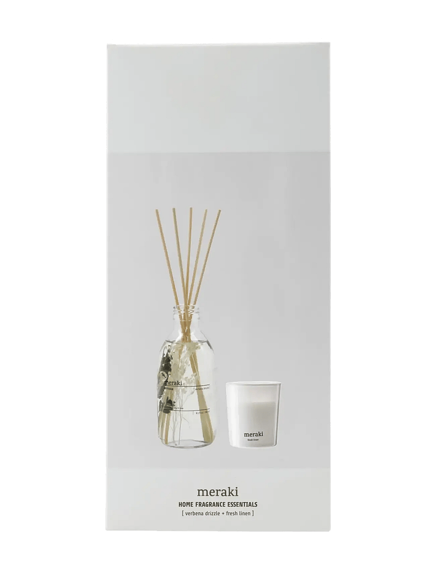 meraki - Gift box, Verbena Drizzle Diffuser + Fresh Linen Scented Candle 60 G., 240|60 ml|g - white - 0