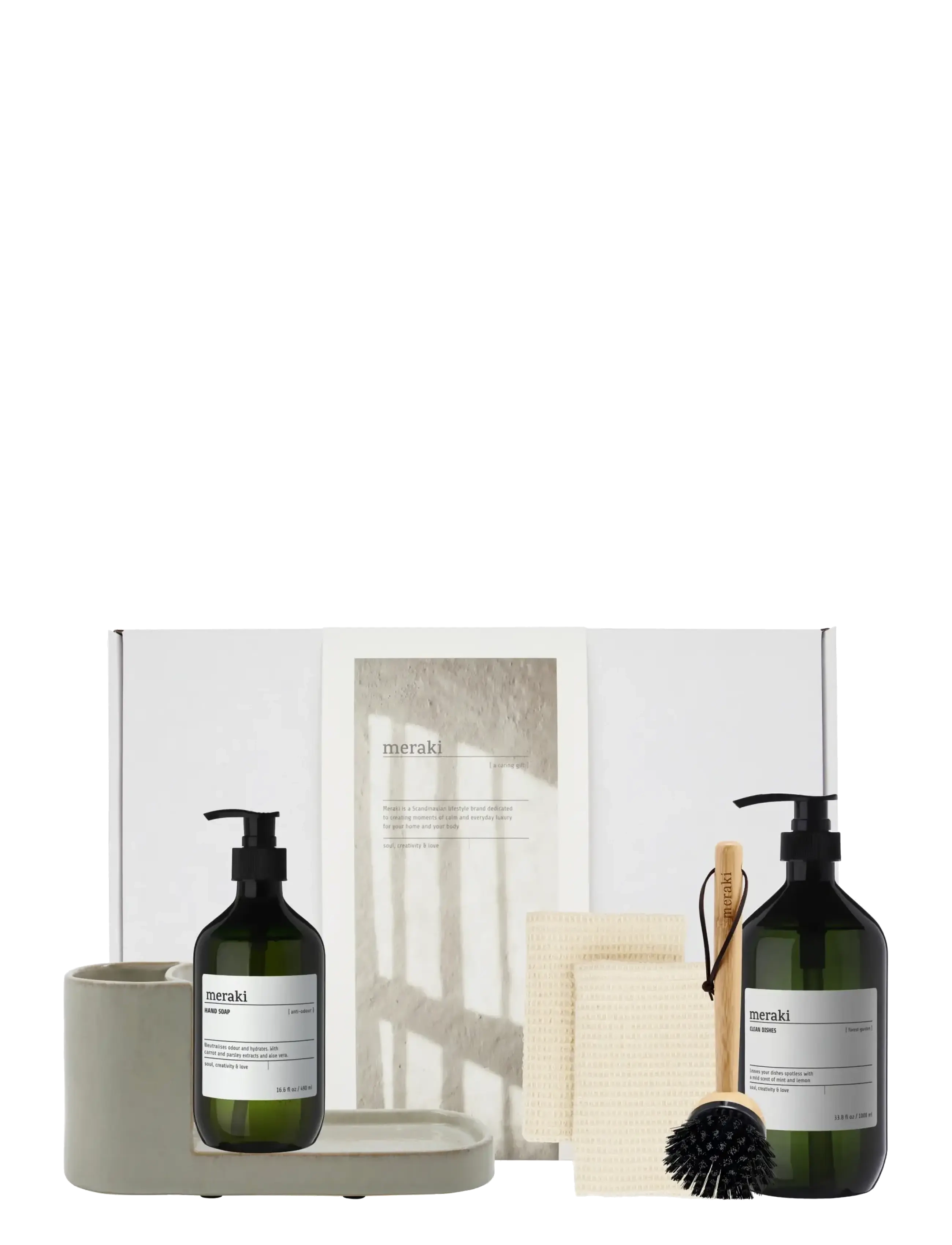 meraki Gift box, Grey Holder + Nature Brus - Vaata kõiki - WHITE / white