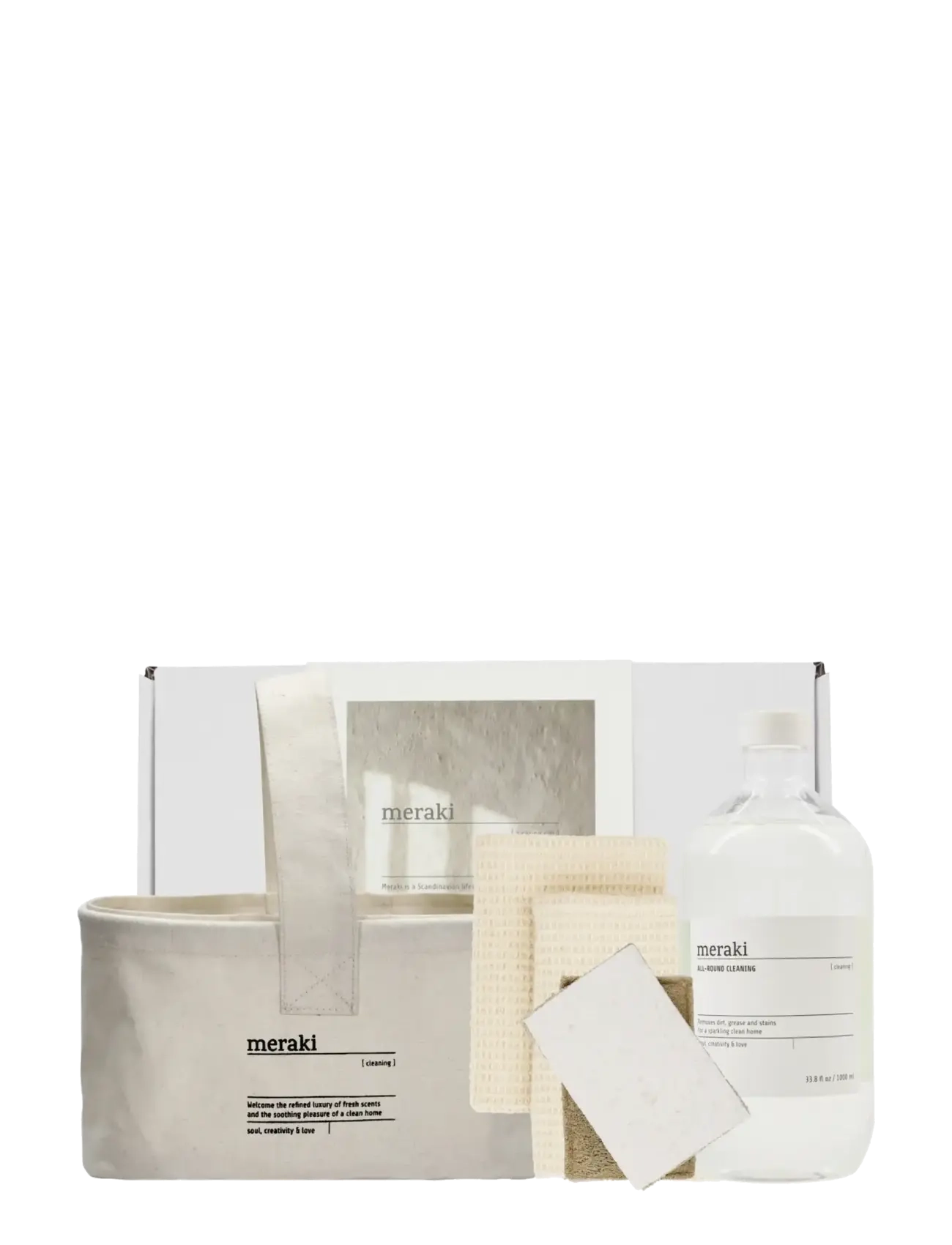 meraki Gift Box, Basket + Dish Cloth, Beig, Rensning, Hvid, Str: ONE SIZE