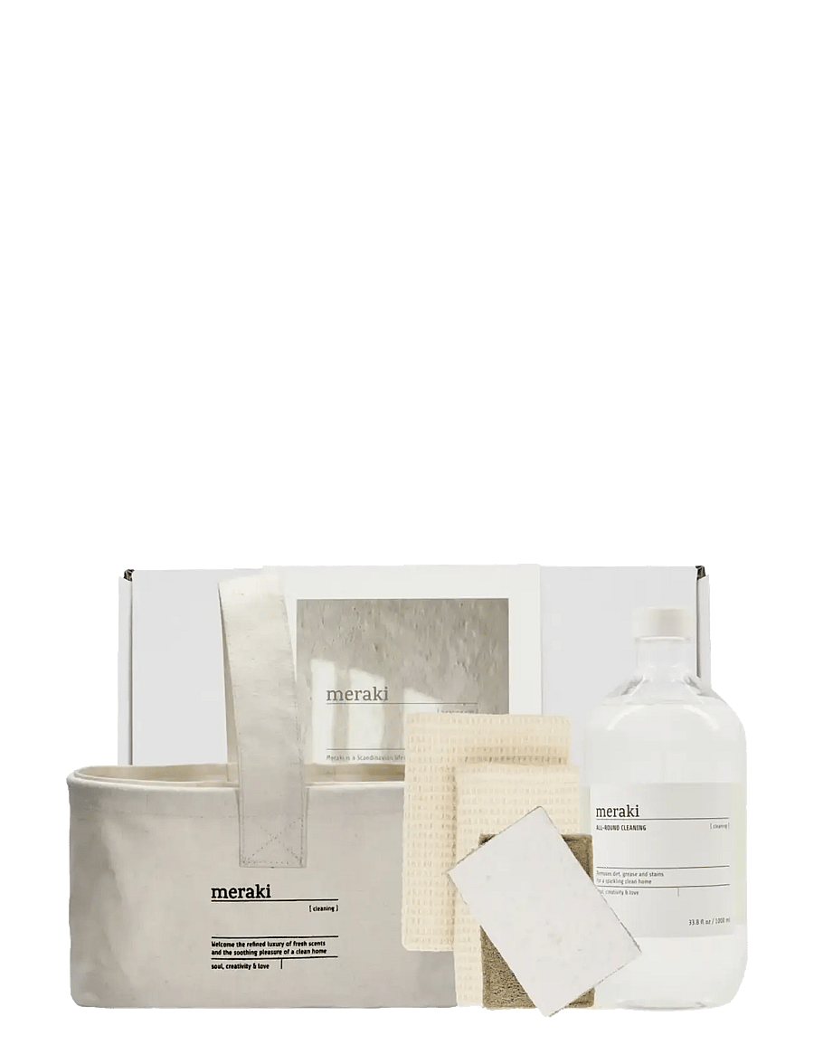 meraki - Gift box, Basket + Dish Cloth, Beig - white - 1