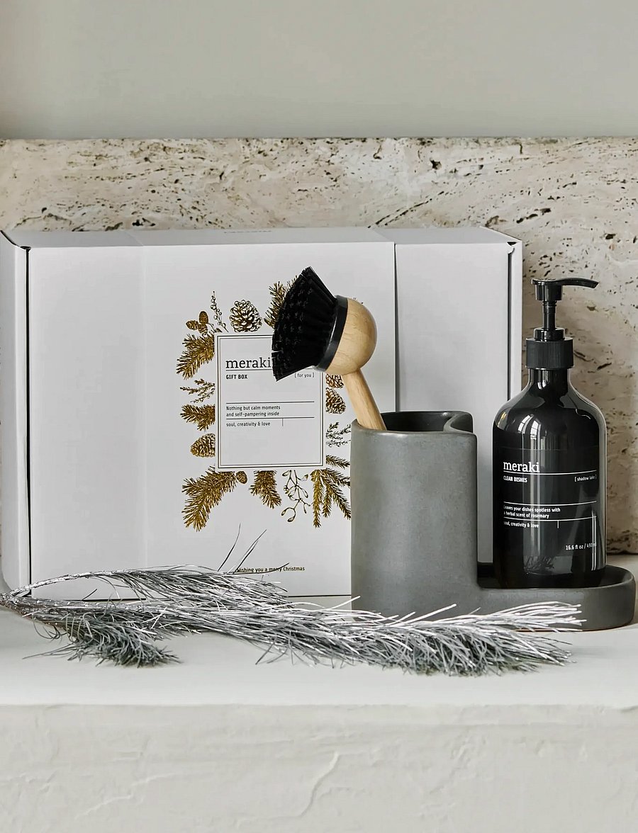 meraki - Gift boxCH, Dark Grey Holder + Natu - white - 0